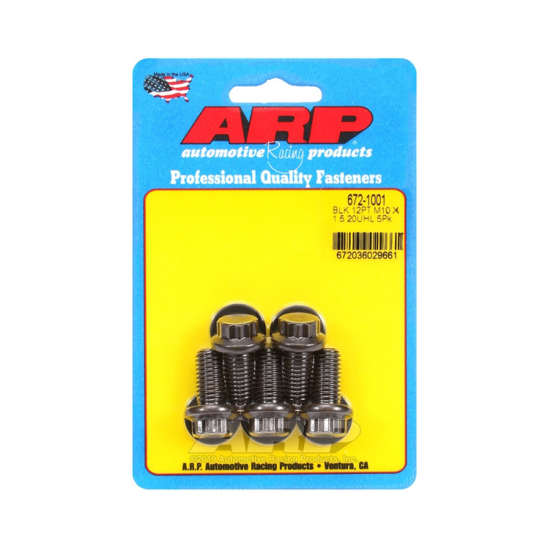 Șuruburi și piulițe universale ARP M10 x 1,50 – Oxid negru, 12 capete, x5 - ARP-672-1001 - 672-1001 - 3666618196640